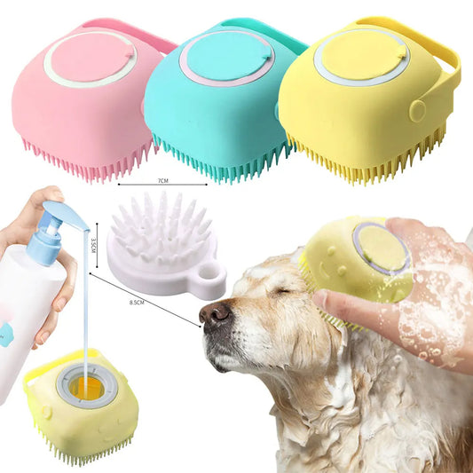 Dog Bath Silicone Massager Brush