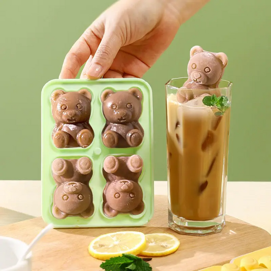 4 Grid Bear Silicone Ice Tray