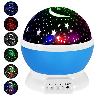 Starry Projector Night Light Rotating Sky Moon Lamp Galaxy