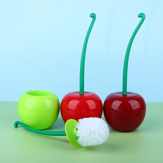 Cherry Shape Toilet Brush Holder Set