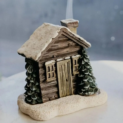 Christmas Log Cabin Incense Burner