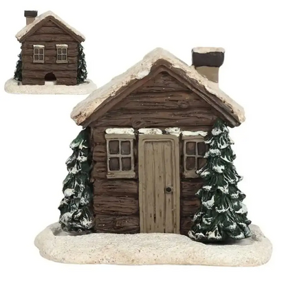 Christmas Log Cabin Incense Burner