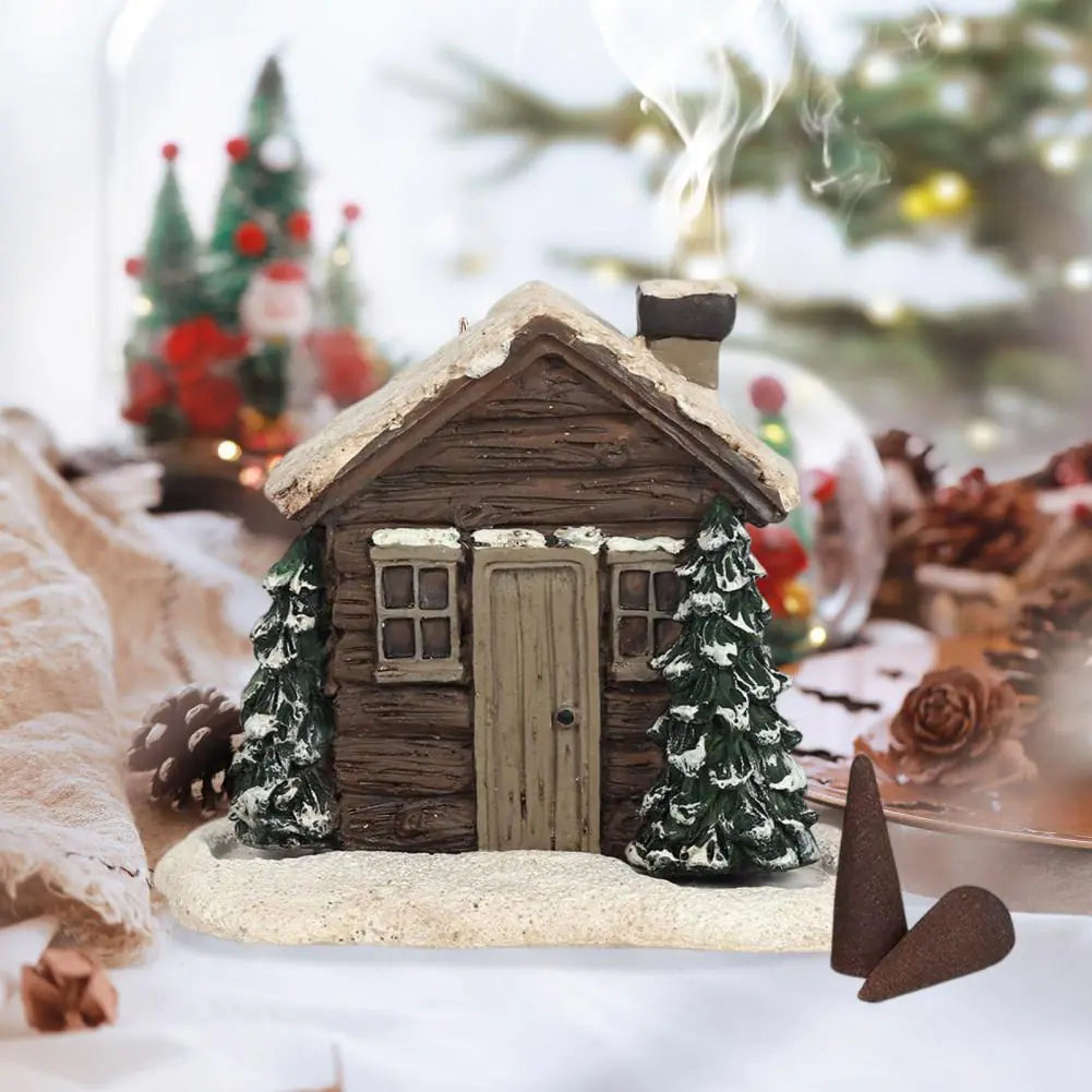 Christmas Log Cabin Incense Burner