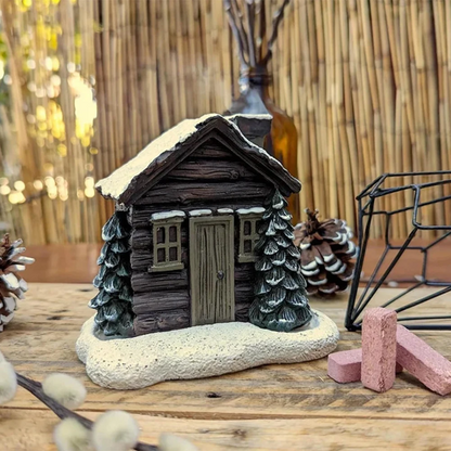 Christmas Log Cabin Incense Burner