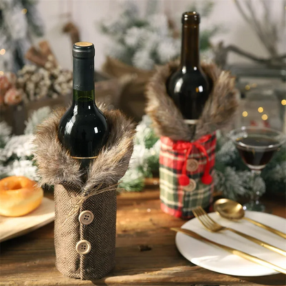 Christmas Wine Bottle Cover