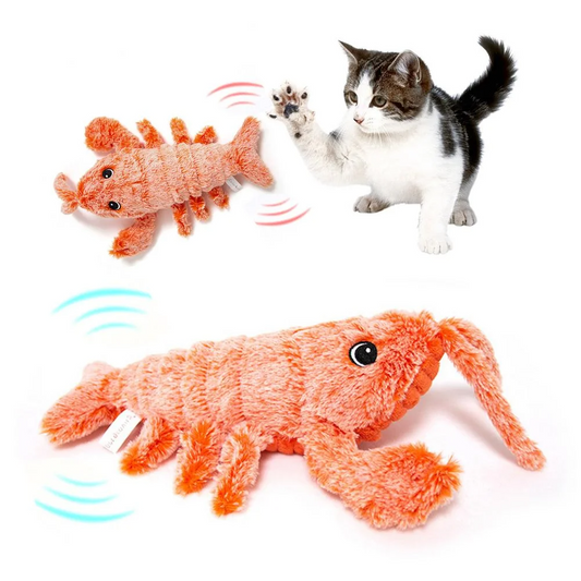 Electric Dancing Moving Floppy Lobster Pet Toy