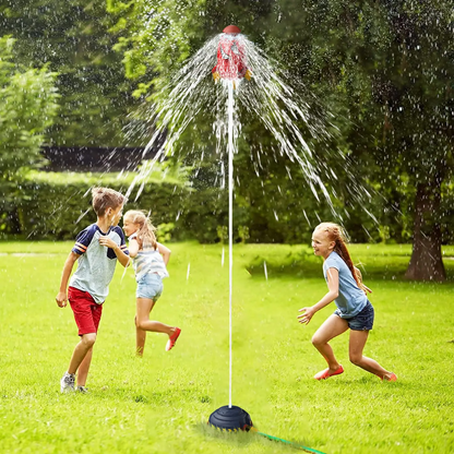 Outdoor Rocket Water Pressure Sprinkler Toy for Kids