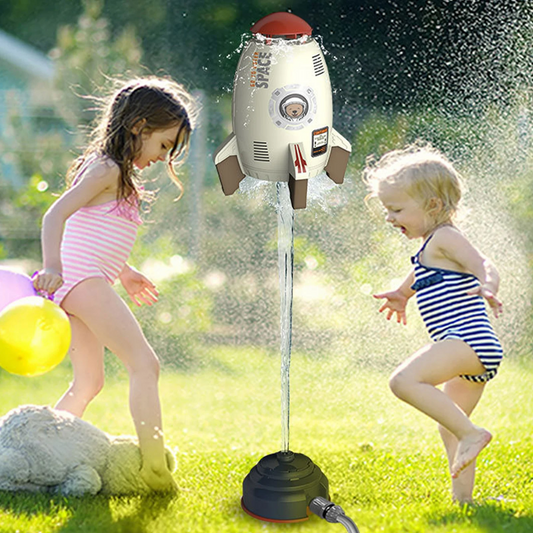 Outdoor Rocket Water Pressure Sprinkler Toy for Kids