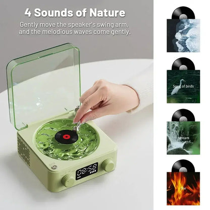 Mini Retro Bluetooth Speaker with Ambient Light and White Noise