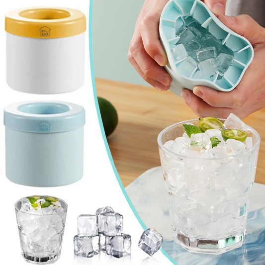 Silicone Cylinder Portable Ice Maker Bucket