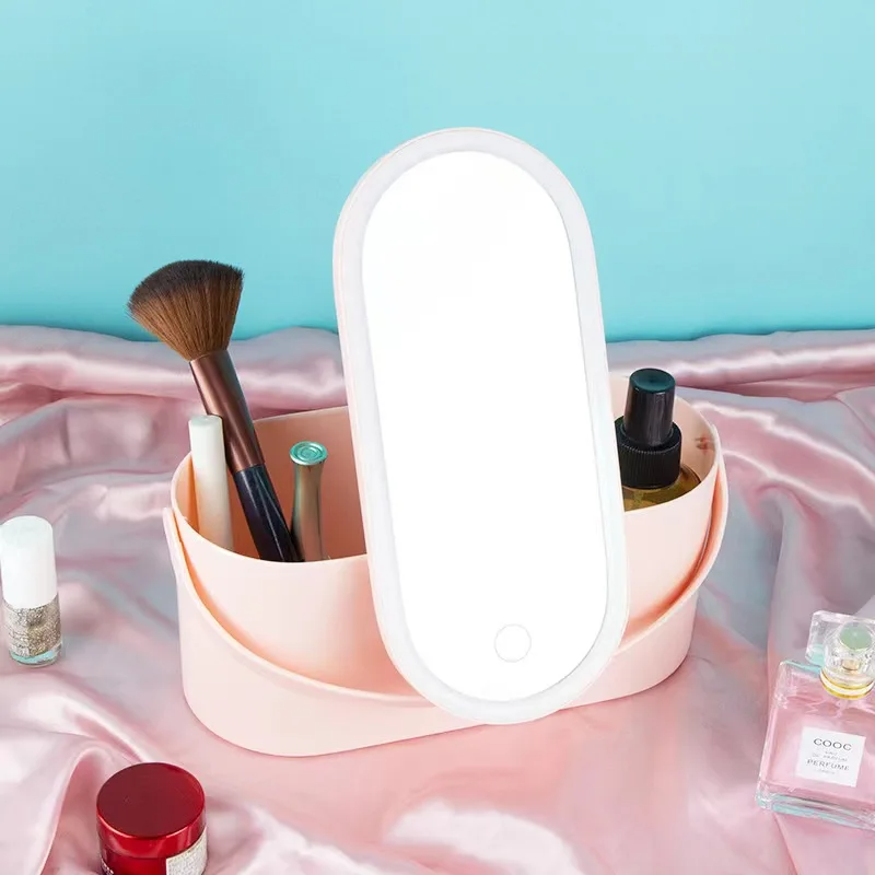 Storage Organizer with LED Mirror