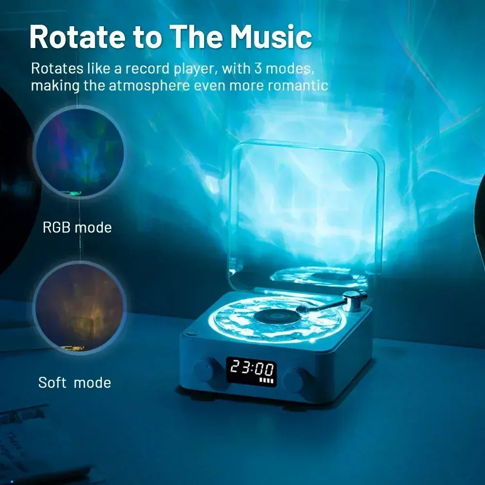 Mini Retro Bluetooth Speaker with Ambient Light and White Noise