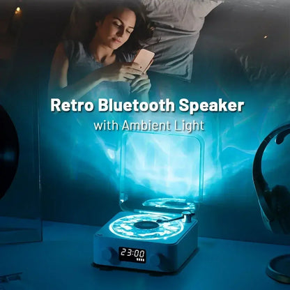 Mini Retro Bluetooth Speaker with Ambient Light and White Noise